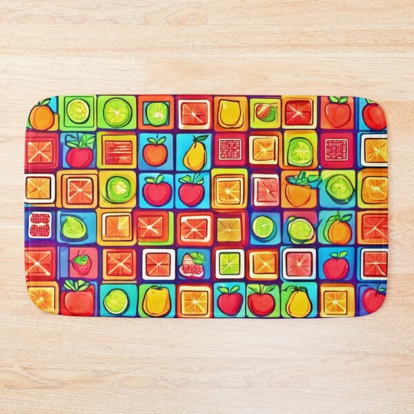 Item preview, Fruit-Filled Square Art: Comic Style designed and sold by Health And Fitness Posts e-Store.