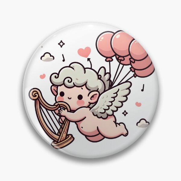 Item preview, Kawaii Cherubic Ogre With Tiny Harp designed and sold by CanvasCutie.