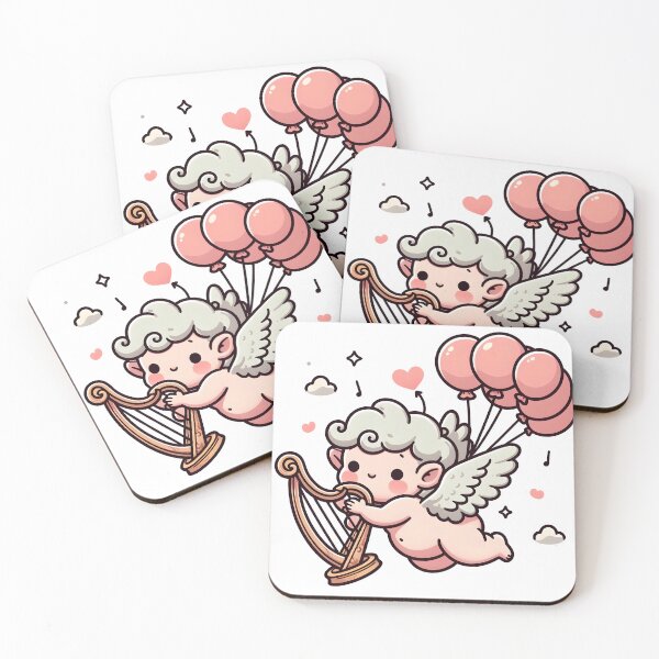 Item preview, Kawaii Cherubic Ogre With Tiny Harp designed and sold by CanvasCutie.