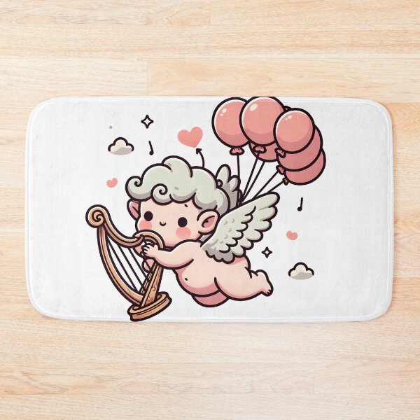 Item preview, Kawaii Cherubic Ogre With Tiny Harp designed and sold by CanvasCutie.