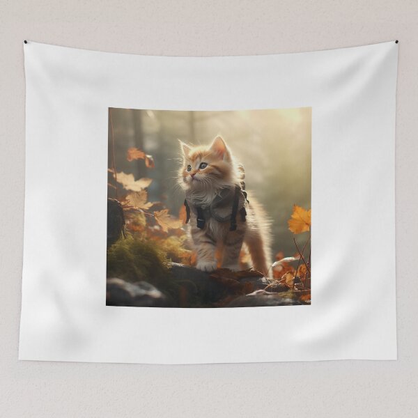 Item preview, Feline Adventures in Autumn's Foggy Forest designed and sold by Shirtastically.