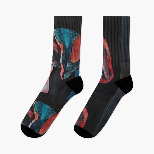 Item preview, Psychedelic Fungi- Abstract Expressionism in Vibrant Hues Against the Dark Abyss designed and sold by OlfactoART Studio.