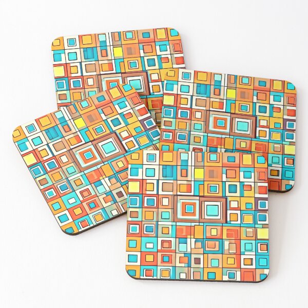 Item preview, Cartoonish Square Art: Vibrant Design designed and sold by Health And Fitness Posts e-Store.