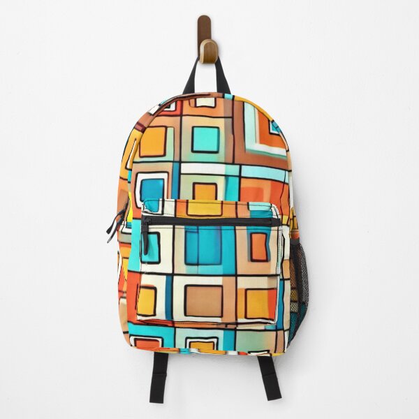 Item preview, Cartoonish Square Art: Vibrant Design designed and sold by Health And Fitness Posts e-Store.