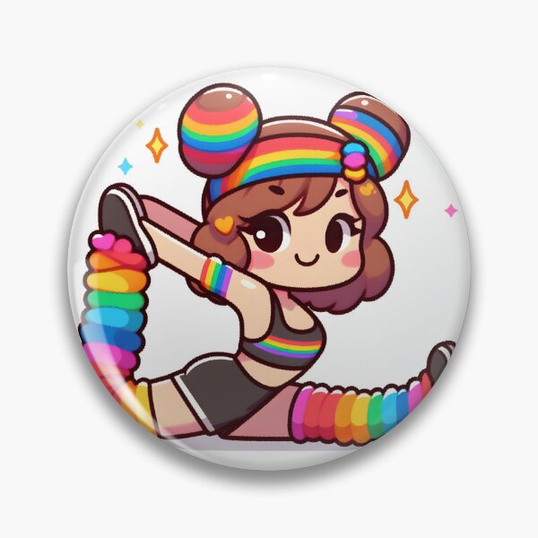 Item preview, Kawaii Dancer With Rainbow Leg Warmers designed and sold by CanvasCutie.