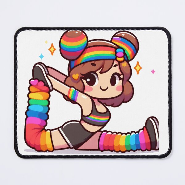 Item preview, Kawaii Dancer With Rainbow Leg Warmers designed and sold by CanvasCutie.