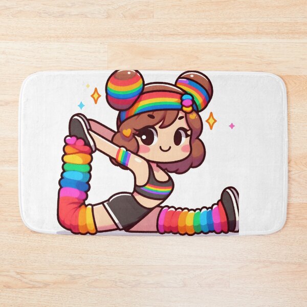 Item preview, Kawaii Dancer With Rainbow Leg Warmers designed and sold by CanvasCutie.