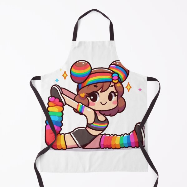 Item preview, Kawaii Dancer With Rainbow Leg Warmers designed and sold by CanvasCutie.