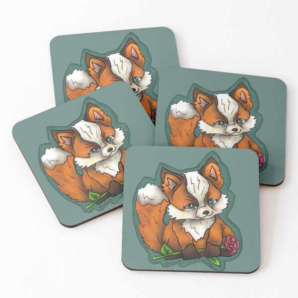Item preview, Fox of Roses designed and sold by ArtistitasCreations.