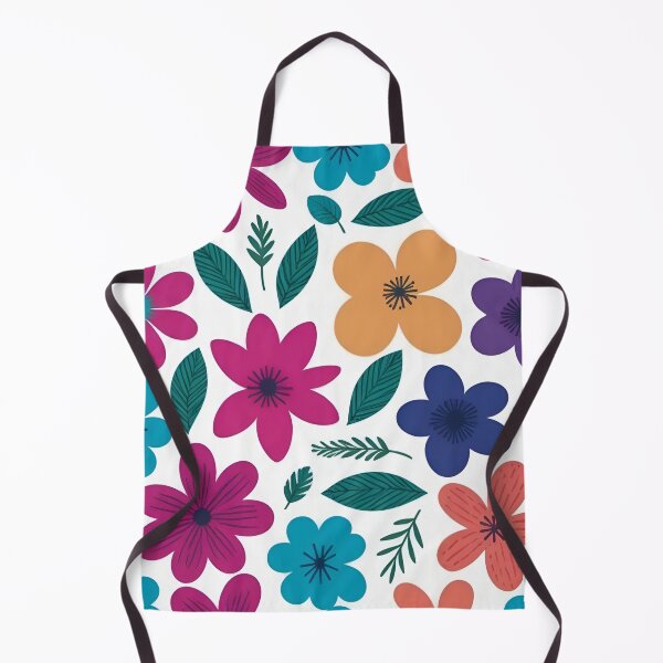 Item preview, RogerPattern - "Nature's Harmony: White Background with Vibrant Leaves and Flowers" designed and sold by RogerPattern.