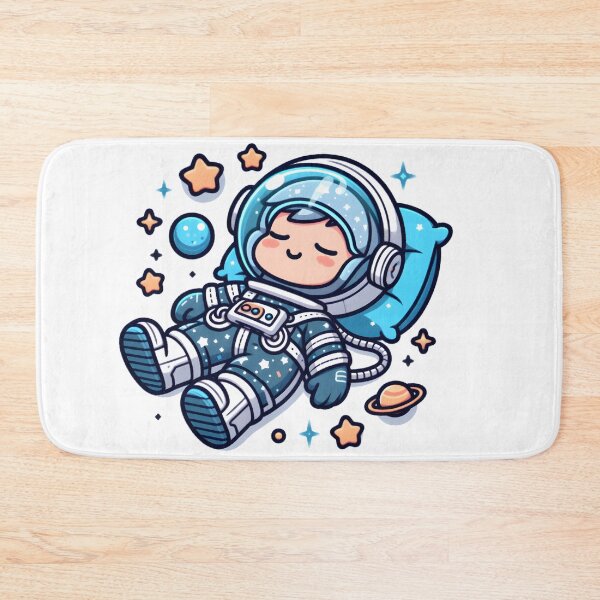 Item preview, Kawaii Space Explorer Sleeping In Zero Gravity With Galactic Pajamas designed and sold by CanvasCutie.