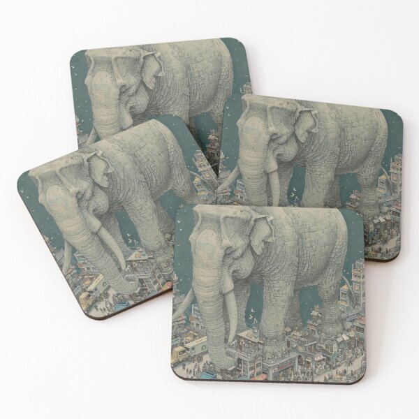 Item preview, Whimsical Animal City designed and sold by cute-animals99.