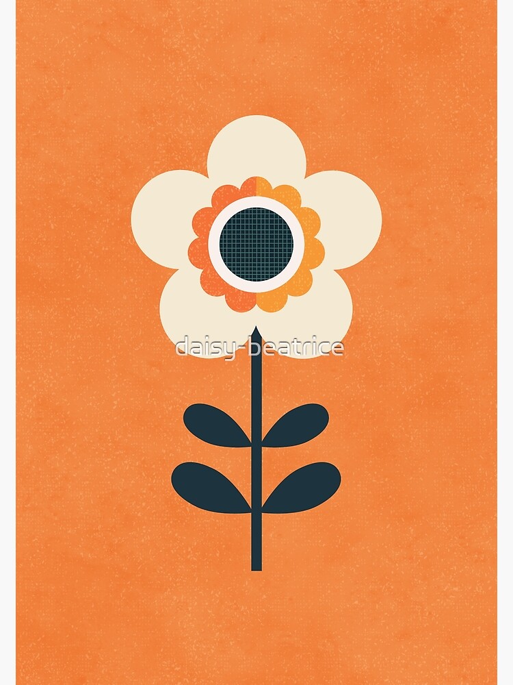 Retro Blossom - Orange and Cream by daisy-beatrice