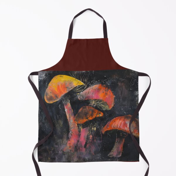 Item preview, Mystical Mushrooms- Abstracted Forms and Vivid Colors Against the Night AI Generated designed and sold by OlfactoART Studio.