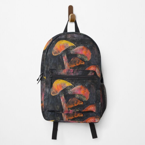 Item preview, Mystical Mushrooms- Abstracted Forms and Vivid Colors Against the Night AI Generated designed and sold by OlfactoART Studio.