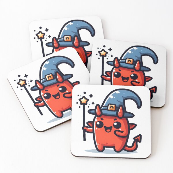 Item preview, Kawaii Buoyant Demon: Wearing A Wizard Hat designed and sold by CanvasCutie.