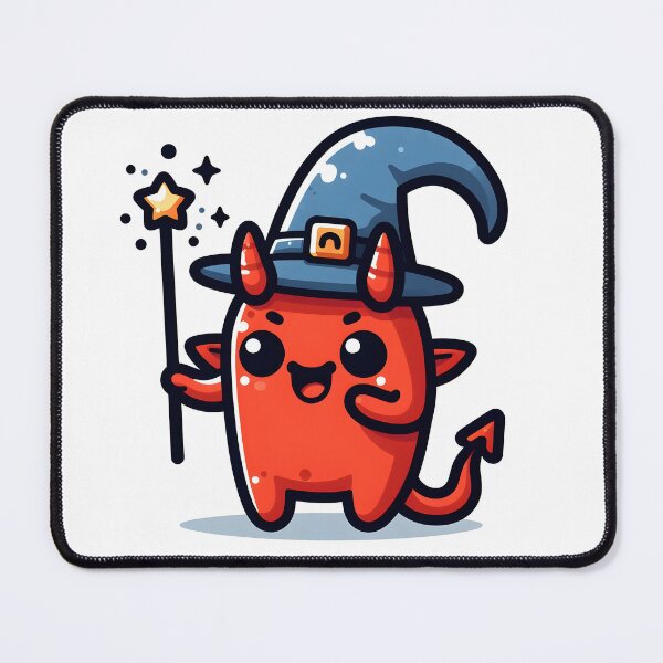 Item preview, Kawaii Buoyant Demon: Wearing A Wizard Hat designed and sold by CanvasCutie.
