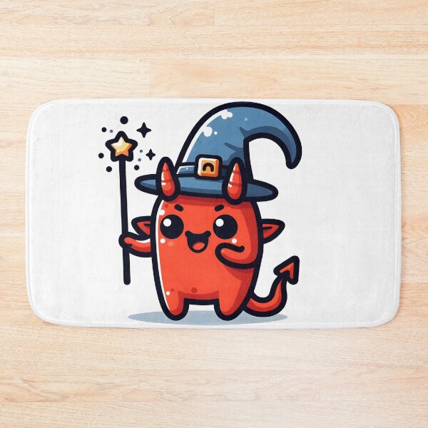 Item preview, Kawaii Buoyant Demon: Wearing A Wizard Hat designed and sold by CanvasCutie.