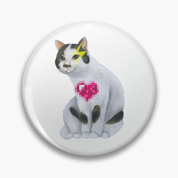Item preview, Pixel heart cat designed and sold by Colonels  Basement.