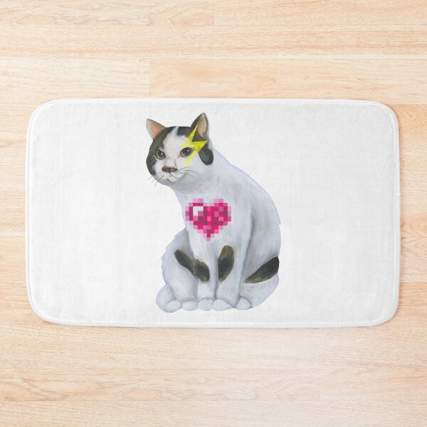 Item preview, Pixel heart cat designed and sold by Colonels  Basement.