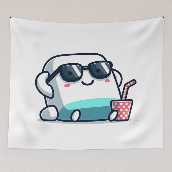 Item preview, Kawaii Marshmallow With Sunglasses designed and sold by CanvasCutie.