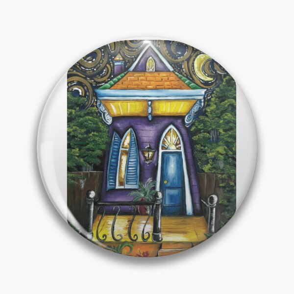 Artikelvorschau, Lilafarbenes Nola Shotgun-Haus entworfen und verkauft von EmilyKnatzerArt.