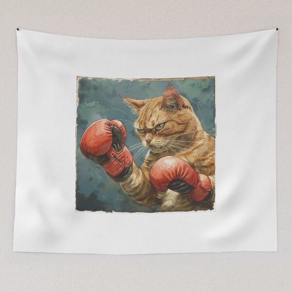 Item preview, Cat Boxing, Champion Boxer cat designed and sold by CreativeArts-S.