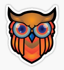 cool owls and cool design print Sticker