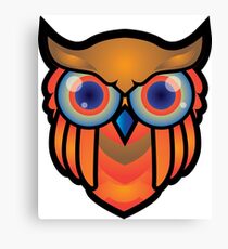 cool owls and cool design print Canvas Print