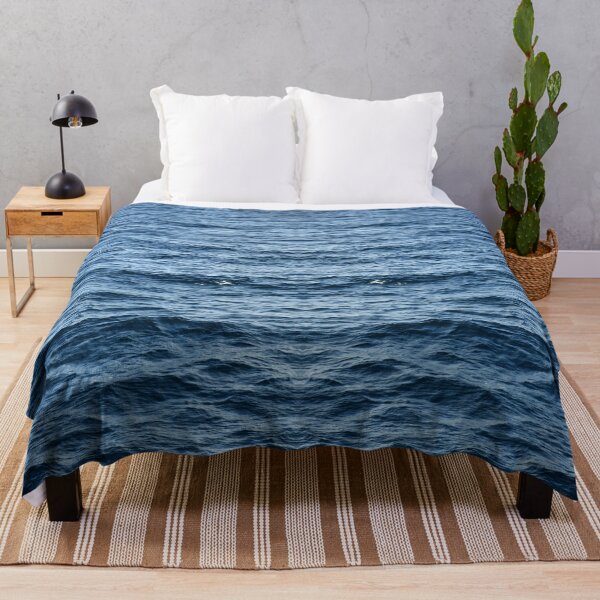Blue sea abstract Throw Blanket