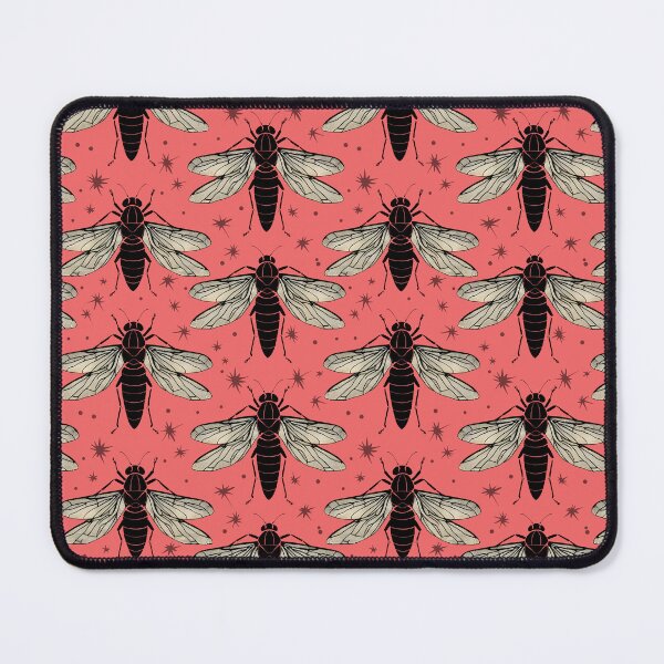 Item preview, Cicada pattern Insect Enthusiasts entomology red designed and sold by AlchemyColor.