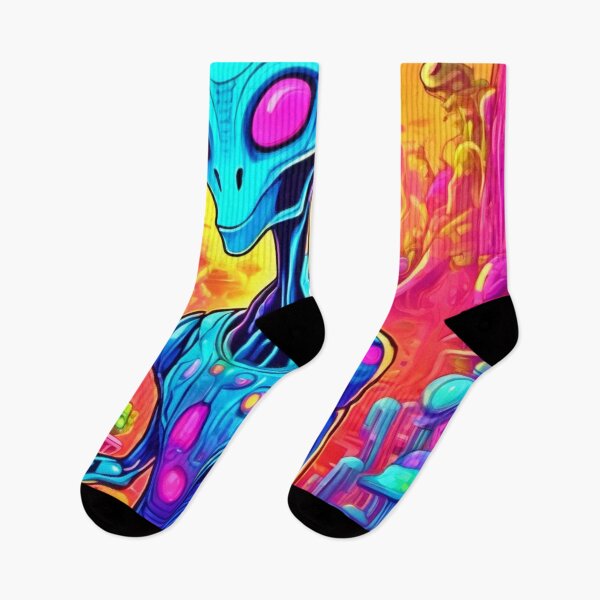Item preview, Cosmic Cartoon Extravaganza: Colorful Aliens designed and sold by Health And Fitness Posts e-Store.