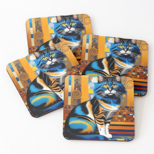 Item preview, Orange and blue cat designed and sold by clarazen.