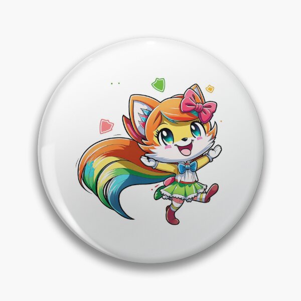 Item preview, Kawaii Baby Rainbow Fox designed and sold by KawaiiArtStyle.