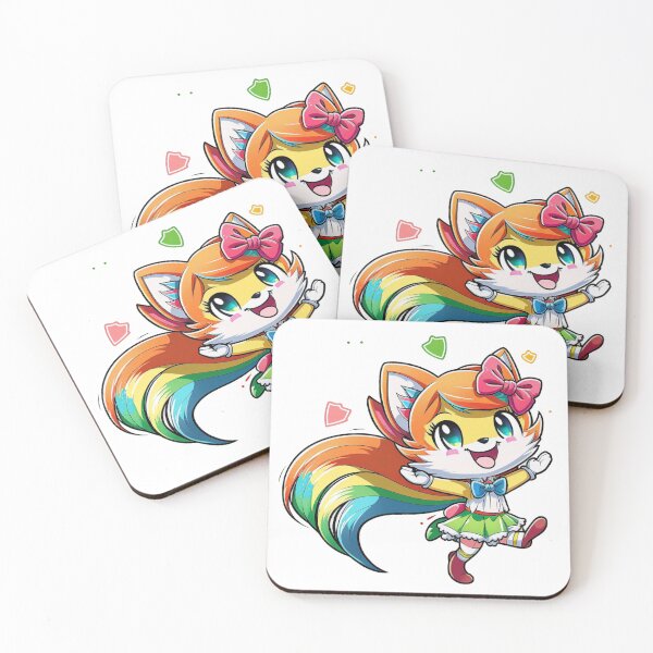 Item preview, Kawaii Baby Rainbow Fox designed and sold by KawaiiArtStyle.