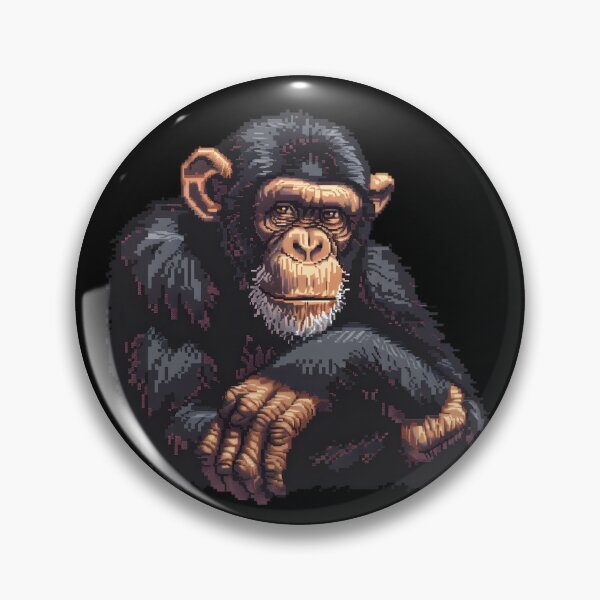 Artikelvorschau, Pixelierte Chimpanzee-artistik entworfen und verkauft von CUTEDOGGIEZ.
