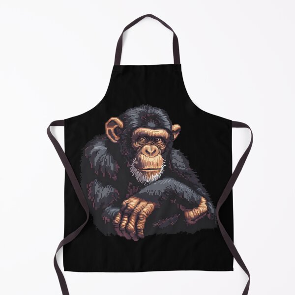 Aperçu de l'œuvre Artistry Chimpanzee Pixelisé créée et vendue par CUTEDOGGIEZ.