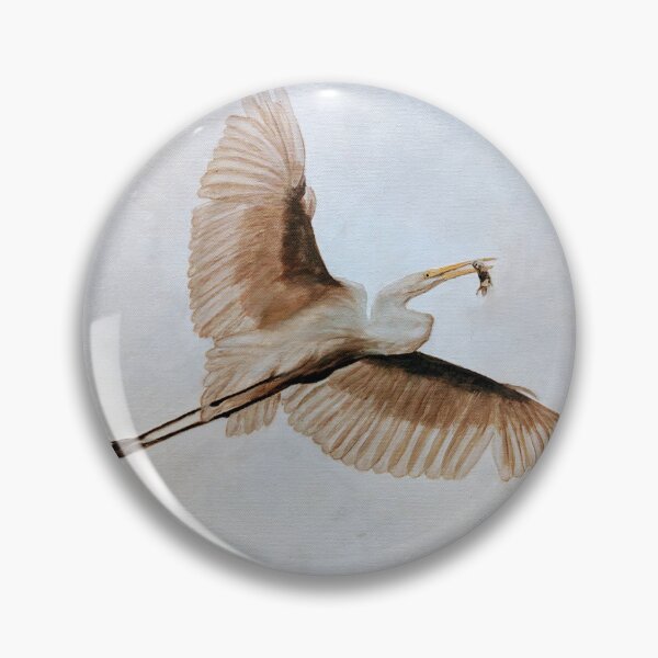Item preview, Great Egret in Flight Oil Painting designed and sold by Rons ArtWorks.