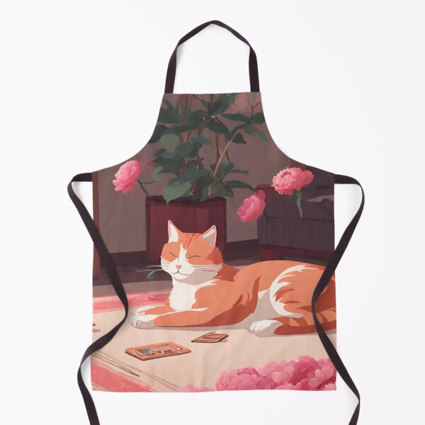 Item preview, Cat loves peonies designed and sold by AryAtz.