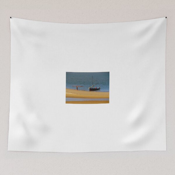 Item preview, Lamu Island - wooden fishing dhow getting unloaded - Colour designed and sold by exploramum.