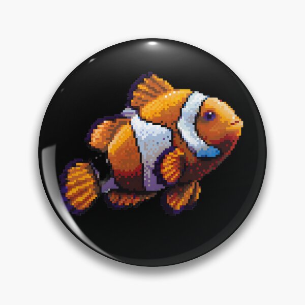 Artikelvorschau, Pixelierte Clownfish-artistik entworfen und verkauft von CUTEDOGGIEZ.