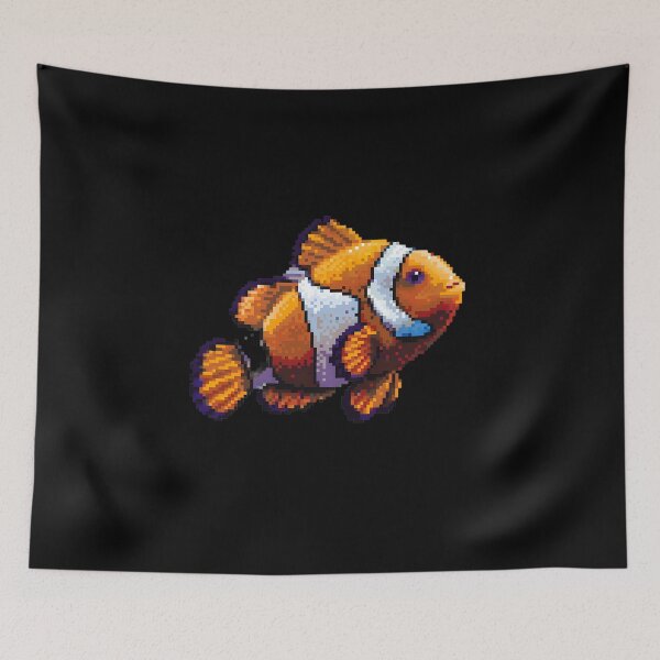 Item preview, Pixelated Clownfish Artistry designed and sold by CUTEDOGGIEZ.