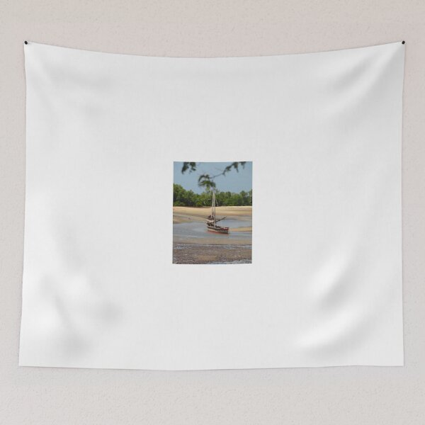 Item preview, Lamu Island - wooden fishing dhows at low tide 1 designed and sold by exploramum.