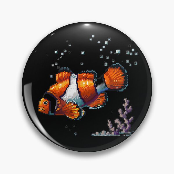 Artikelvorschau, Clownfish In Pixelform entworfen und verkauft von CUTEDOGGIEZ.