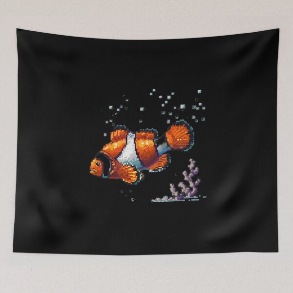 Item preview, Clownfish in Pixel Form designed and sold by CUTEDOGGIEZ.