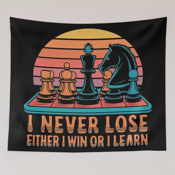 Item preview, "Sunset Strategy: Retro Chess Design" designed and sold by lujubraga.