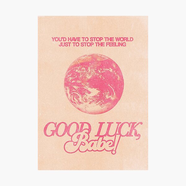 Item preview, good luck babe poster! (tan) designed and sold by stareyed.