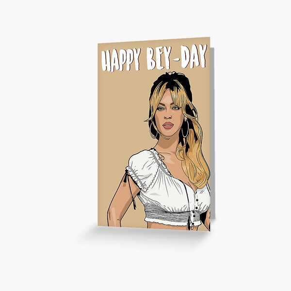 Item preview, Beyoncé - Happy Bey-Day - Birthday Card designed and sold by PopShopDesignFR.