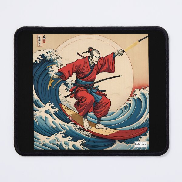 Item preview, Ninja red Japan style 22 surfing surfer designed and sold by RedWolfDisigne.