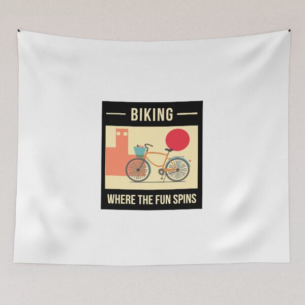 Item preview, Biking Where The Fun Spins Cycling  designed and sold by artzaka.